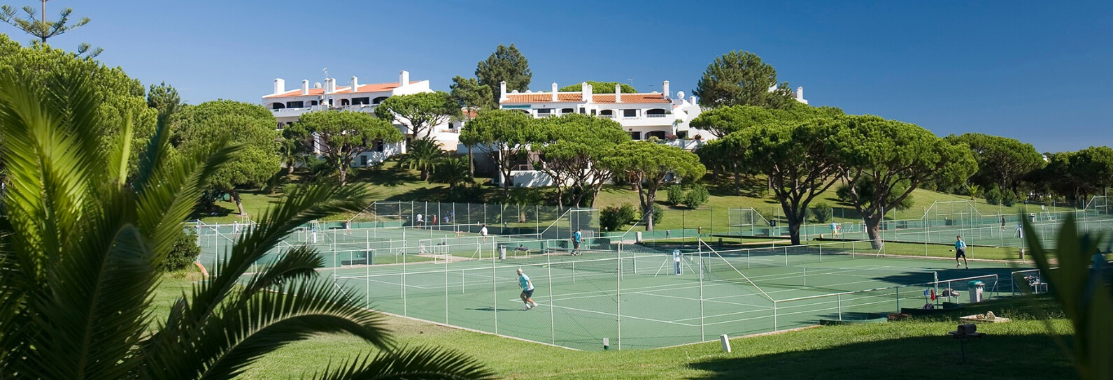Professional outdoor tennis courts and training complexes at the Vale do Lobo Tennis Academy